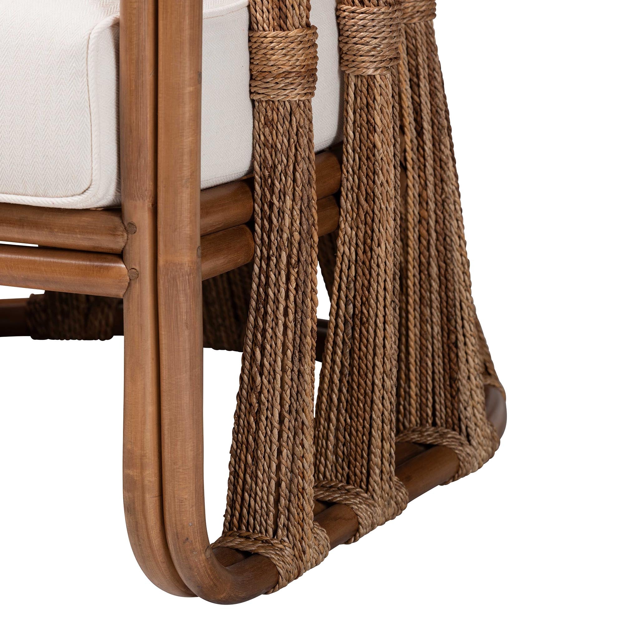 Westham Bohemian Natural Rattan and Seagrass Arm Chair