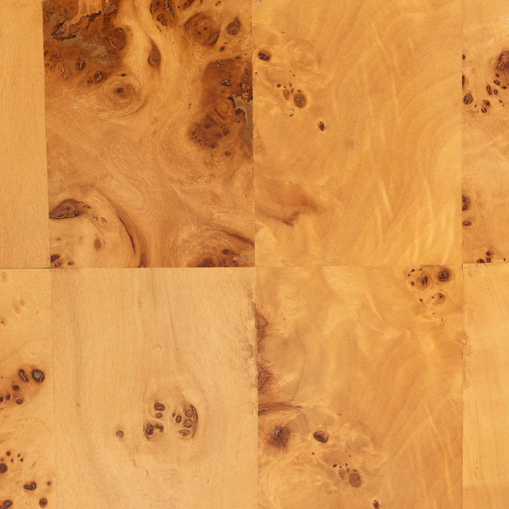 Revelle Modern and Contemporary Natural Light Mappa Real Burl Wood End Table