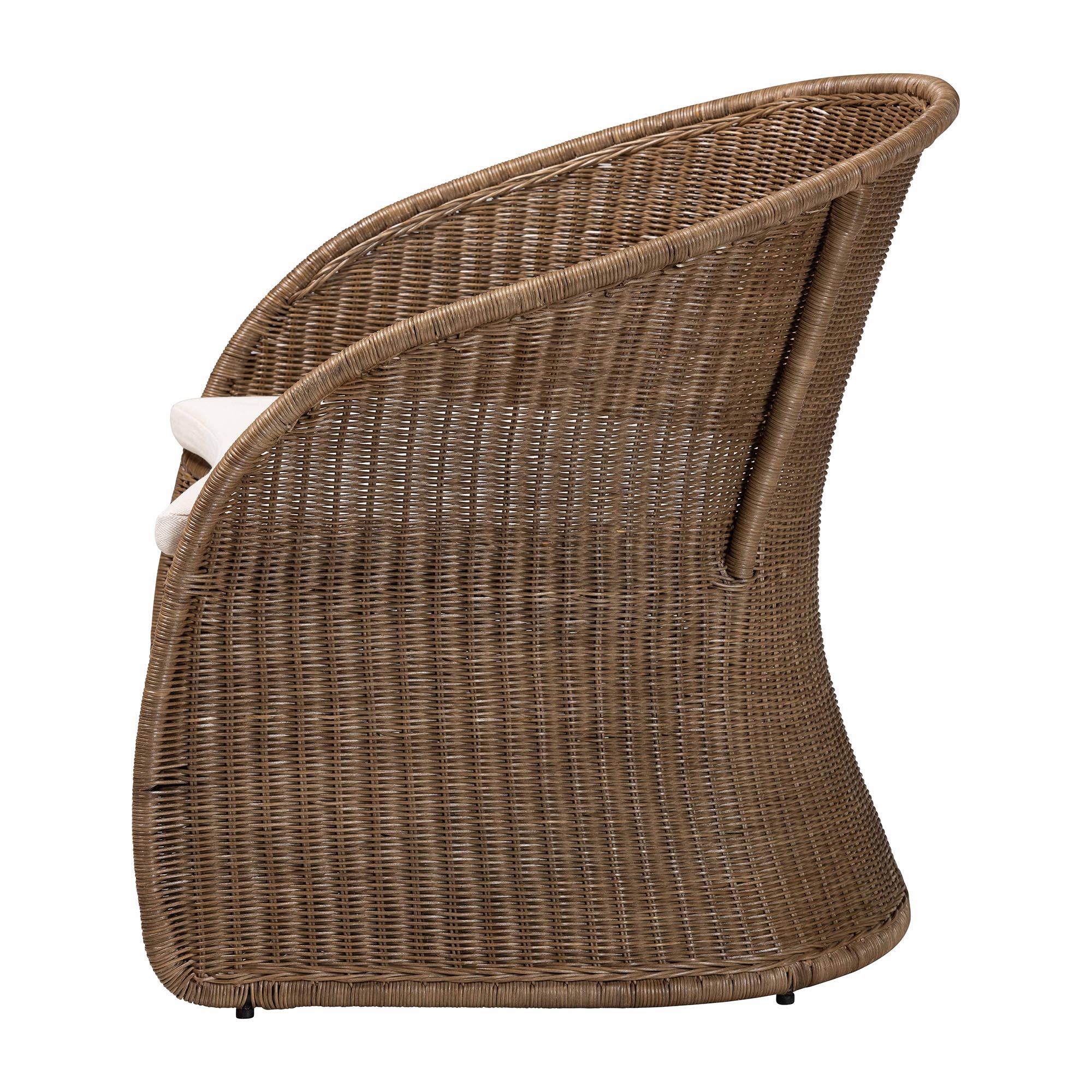 Kintamani Bohemian Greywashed Rattan Accent Chair