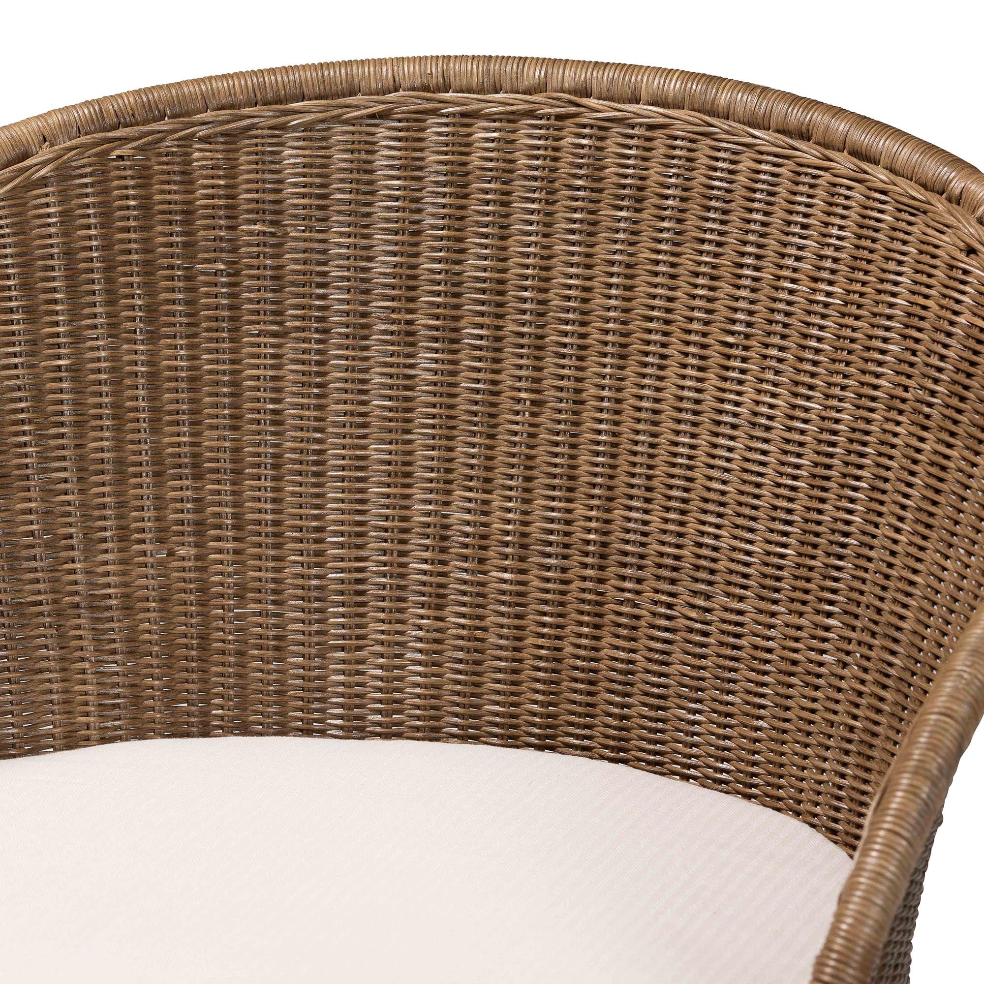 Kintamani Bohemian Greywashed Rattan Accent Chair