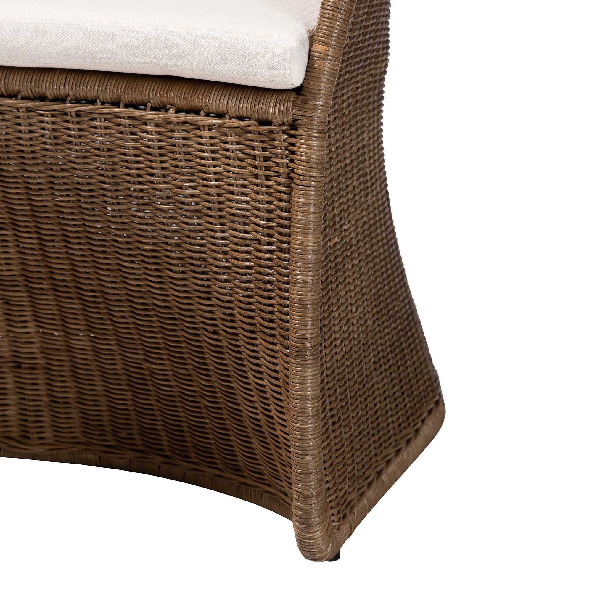 Kintamani Bohemian Greywashed Rattan Accent Chair