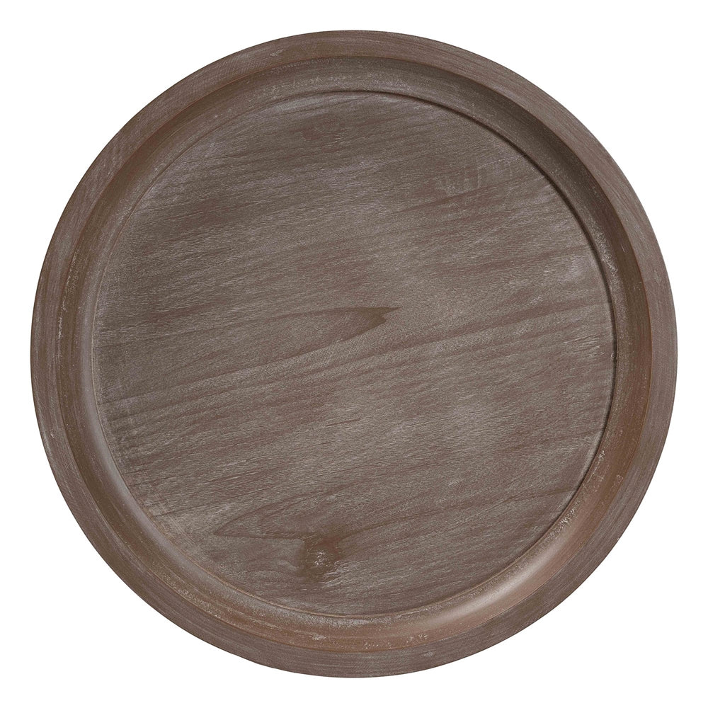 Westlyn French Country Antique Brown Wood End Table