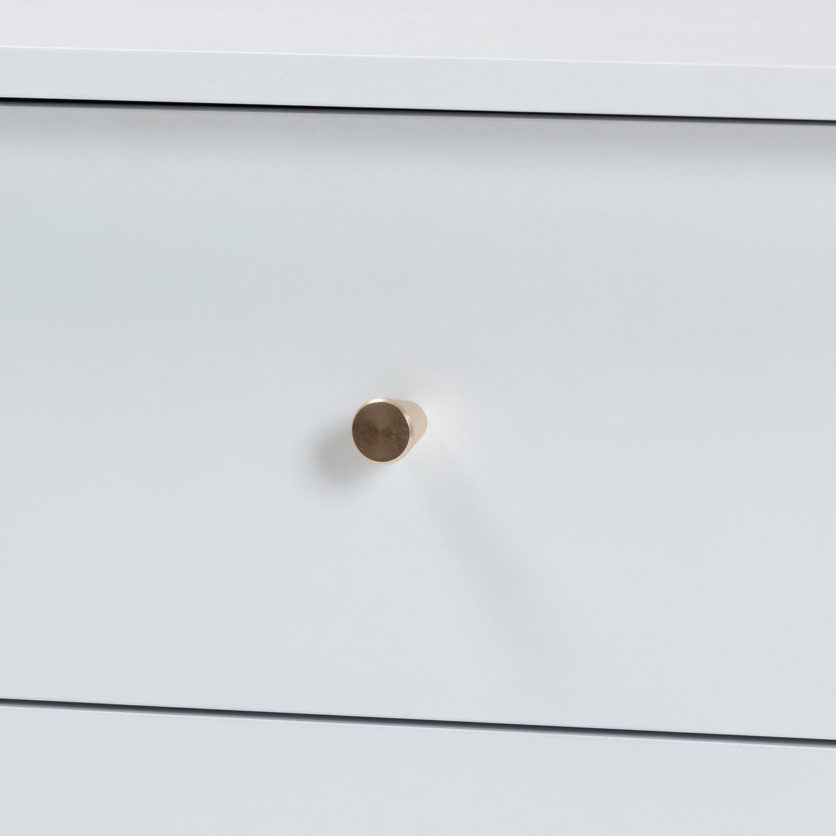 Lucera Mid-Century White 2-Drawer Bobbin Nightstand