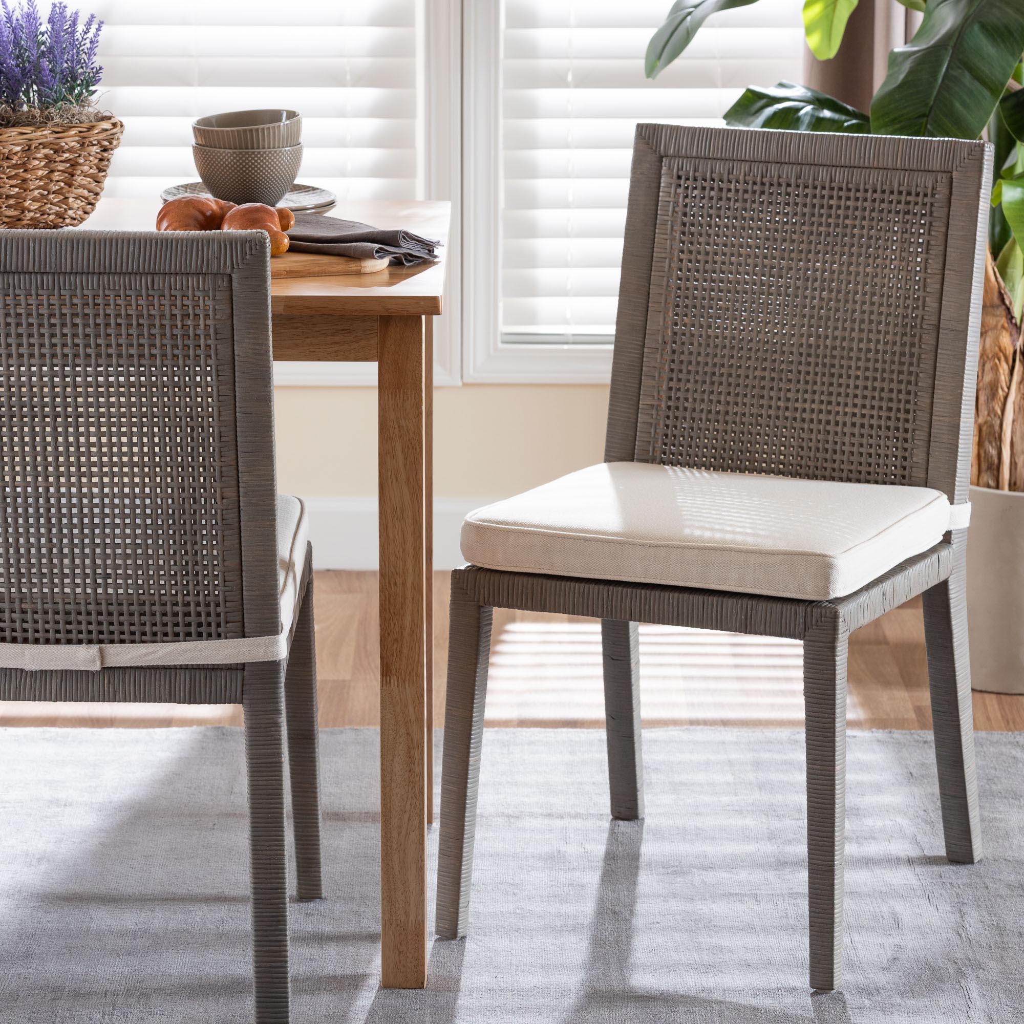 Sofia Grey Rattan Dining Chair