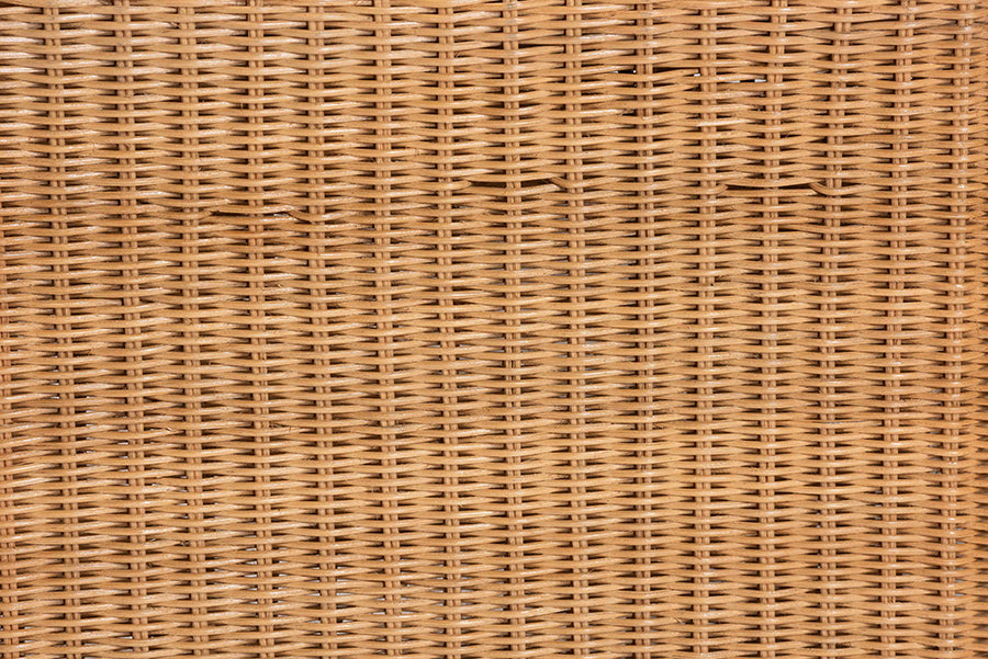 Nevada Bohemian Light Honey Rattan Accent Bench