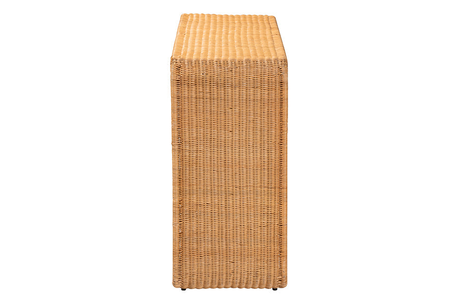 Nevada Bohemian Light Honey Rattan Console Table