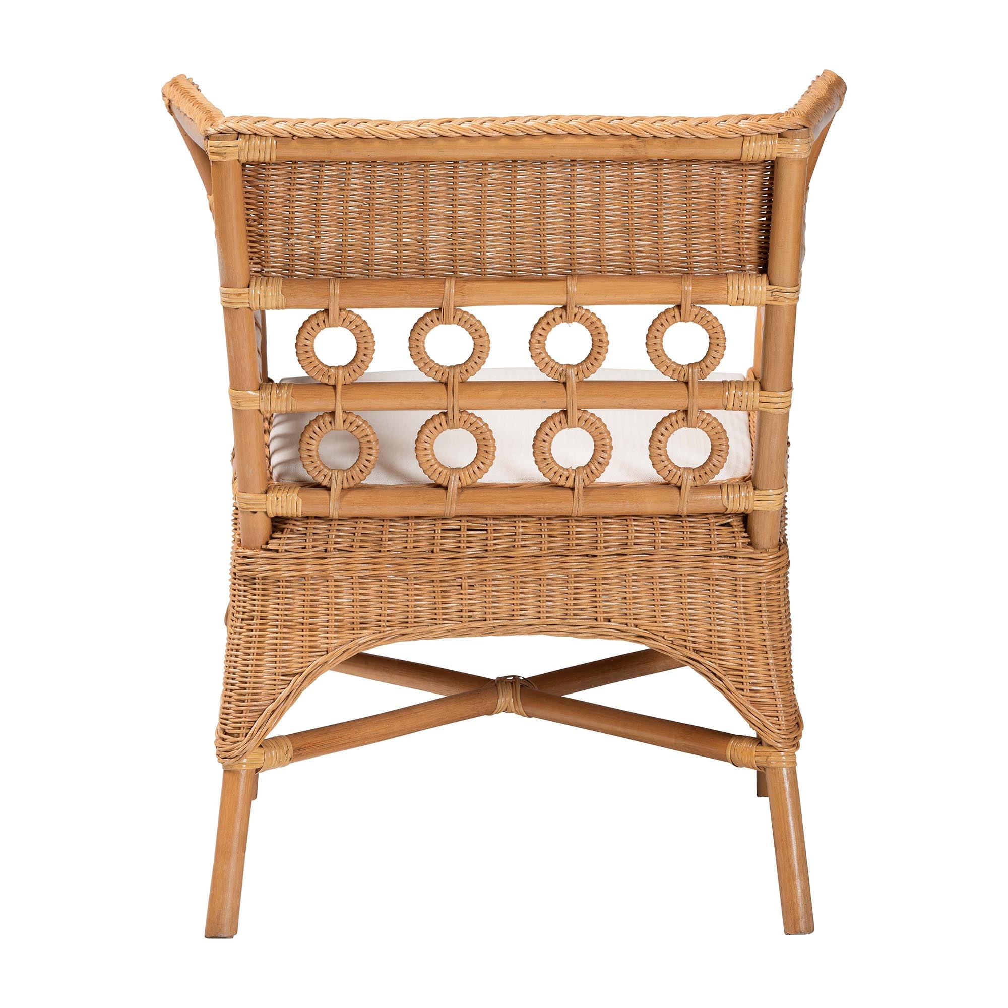 bali & pari Oxford Bohemian Light Honey Rattan Arm Chair