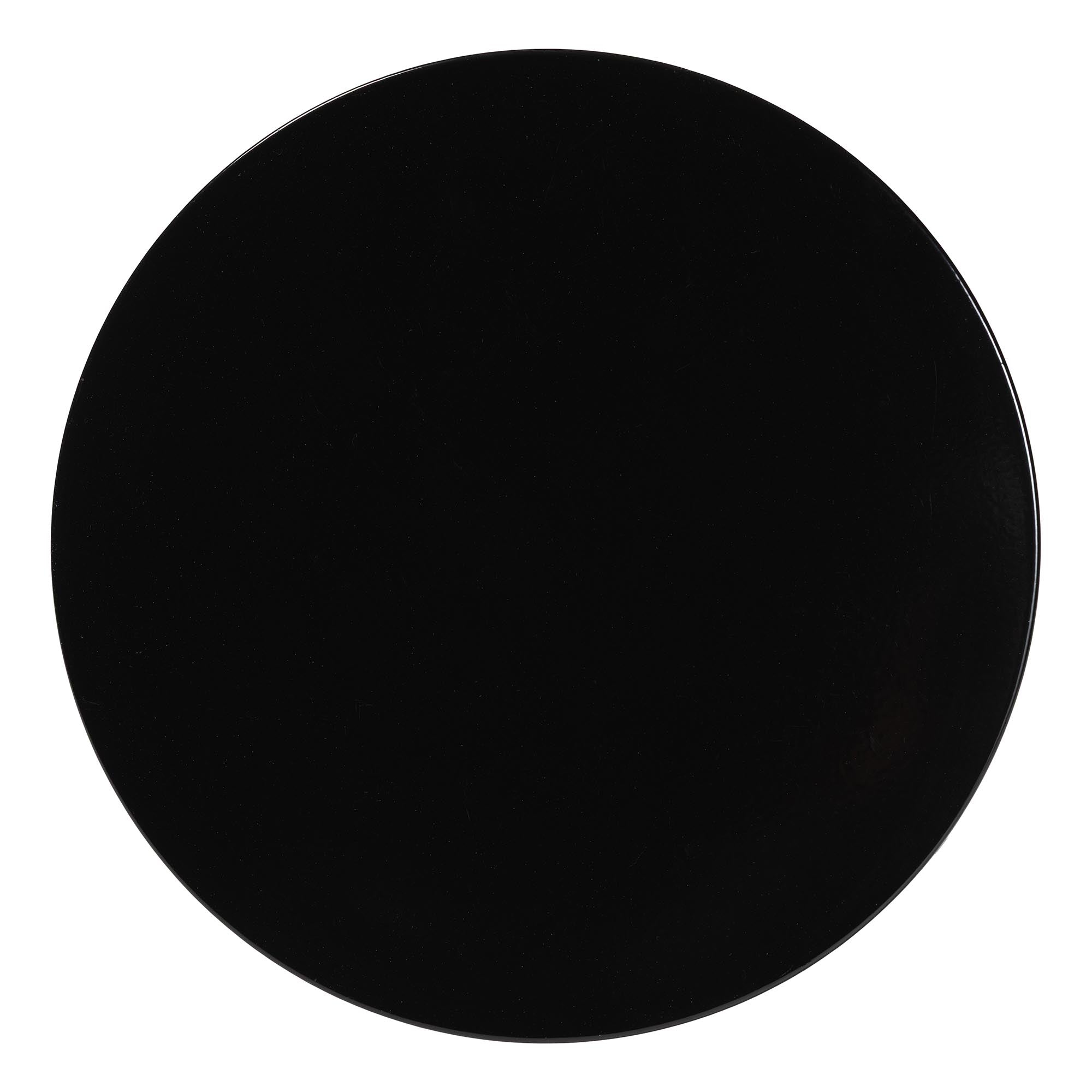 Ulmer Metal Scalloped Side Table - Modern Round Accent Table for Indoor or Semi-Outdoor Use, Black