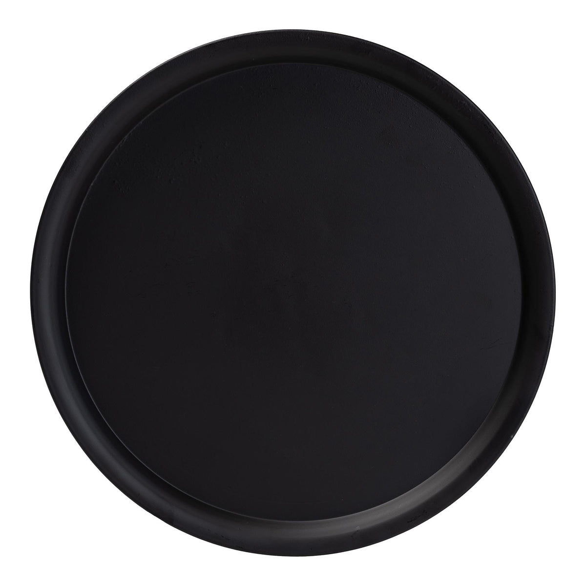 Webb Black Metal Pedestal Side Table - Modern Accent Table with Round Tray Top for Indoor or Semi-Outdoor Use