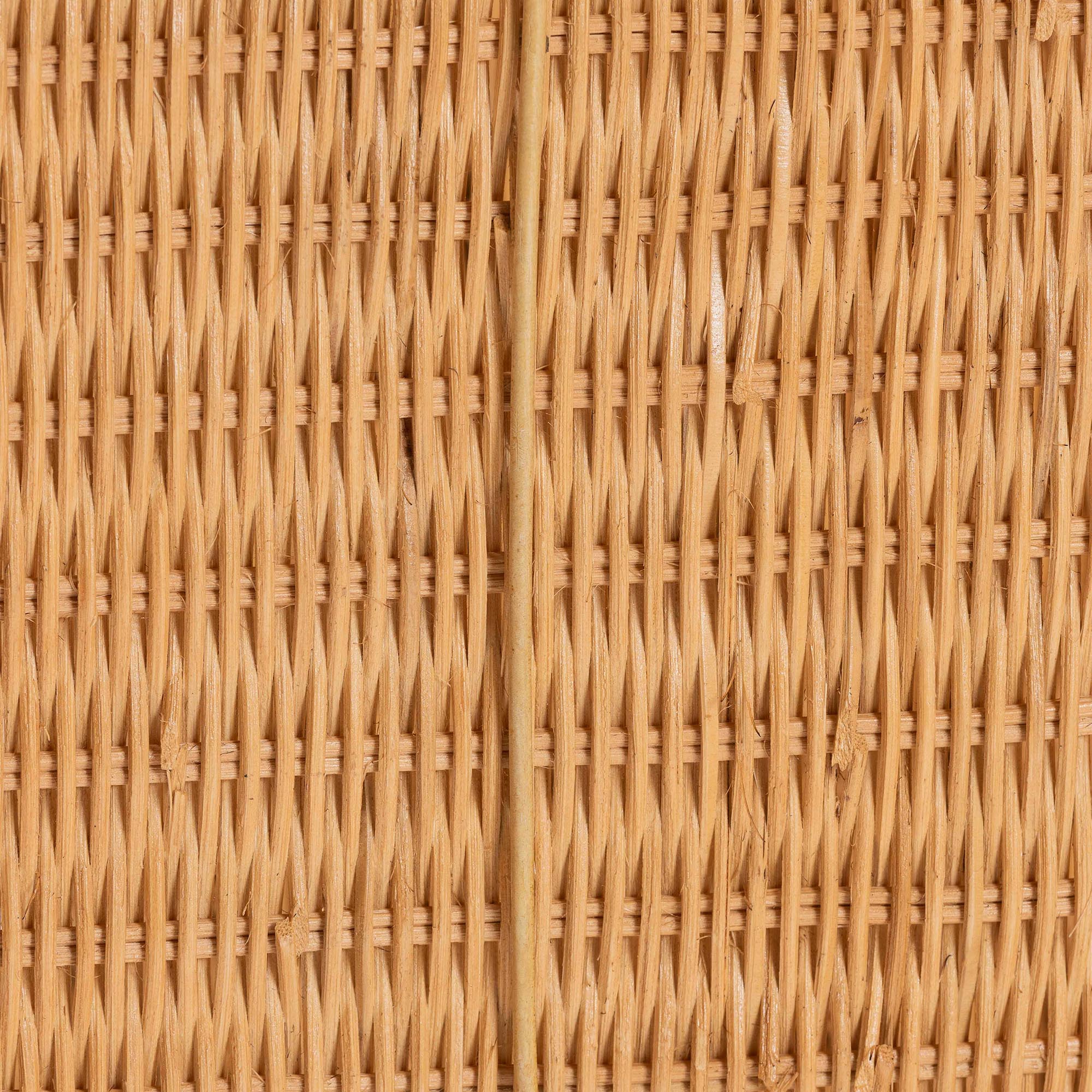 Reya Natural Rattan Footstool - Sculptural Handwoven Ottoman with Pedestal Base for Boho, Coastal, or Tropical Lounge and Living Spaces