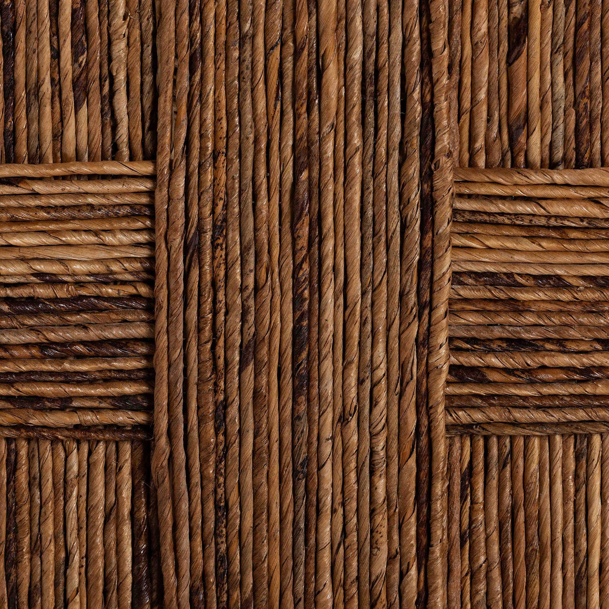 Chabela Handwoven Seagrass Dining Chair Set of 2- Solid Mango Wood Frame with Woven Seat and Backrest, Rustic Boho Style Kitchen or Dining Room Seating, Brown