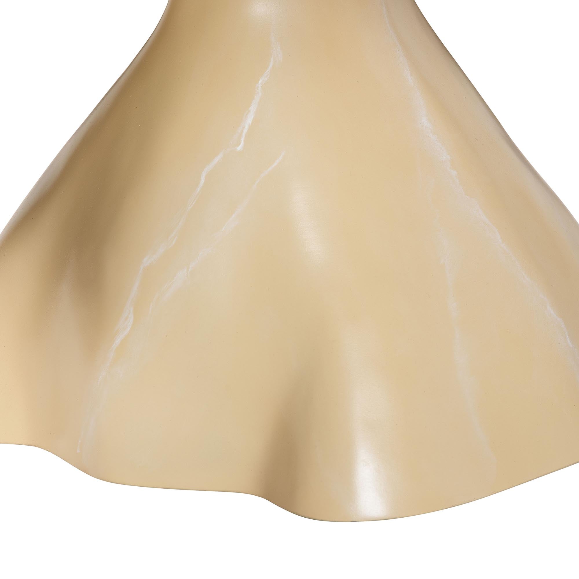 Aponi Marbled Resin Coffee Table - Sculptural Center Table with Round Top and Pedestal Base, Modern Contemporary Statement Furniture, Cream