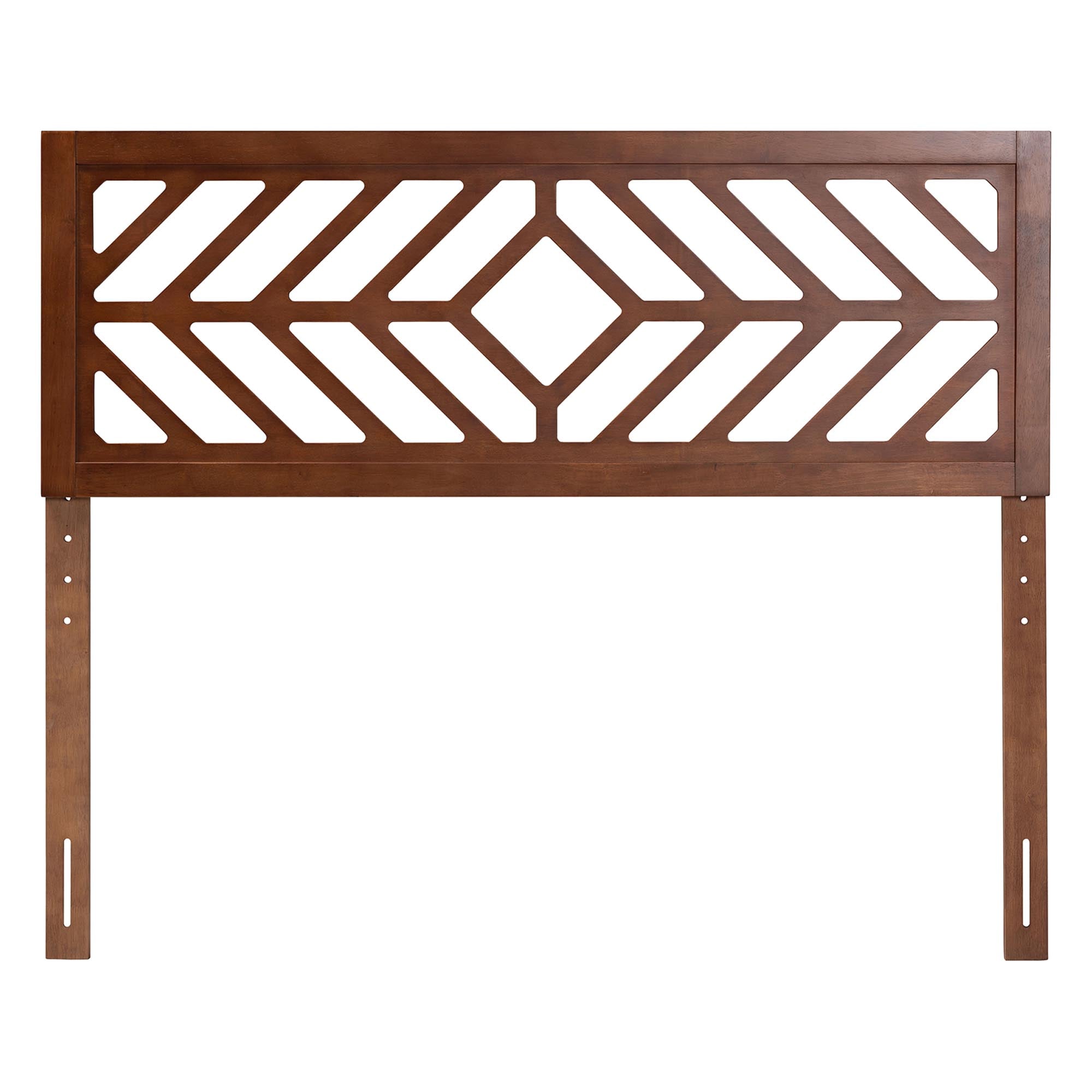 Olsen Wood Headboard with Geometric Cutout Design - Modern Decorative Panel for Bed Frame, Contemporary Bedroom Accent with Adjustable Height, Queen