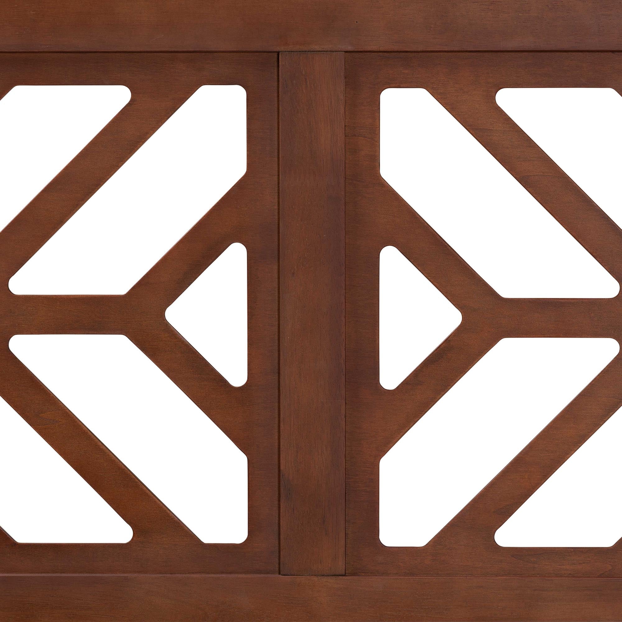 Kalare Wood Headboard with Geometric Cutout Design - Modern Decorative Panel for Bed Frame, Contemporary Bedroom Accent with Adjustable Height, Full