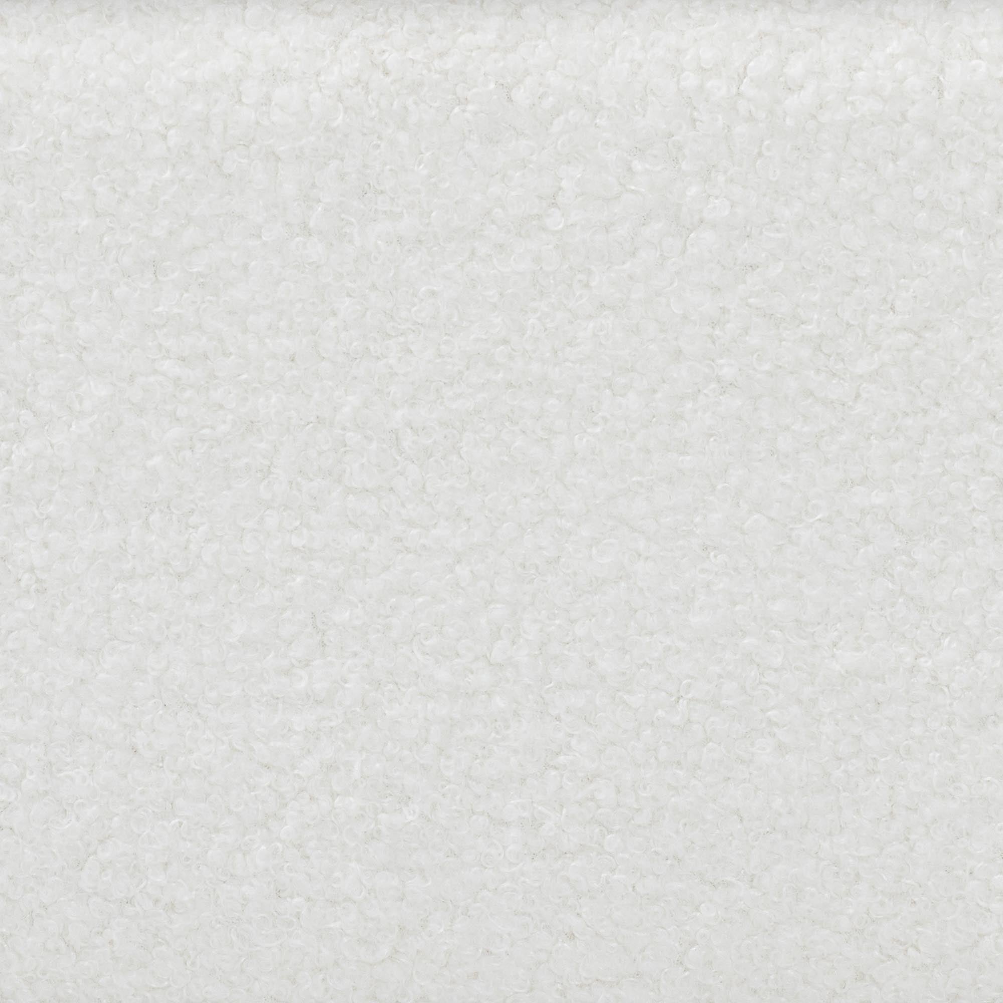 Caradonna Cream Teddy-Bear Fabric Bed with Storage Drawers - Fully Upholstered Platform Bed with Scalloped Headboard, Queen