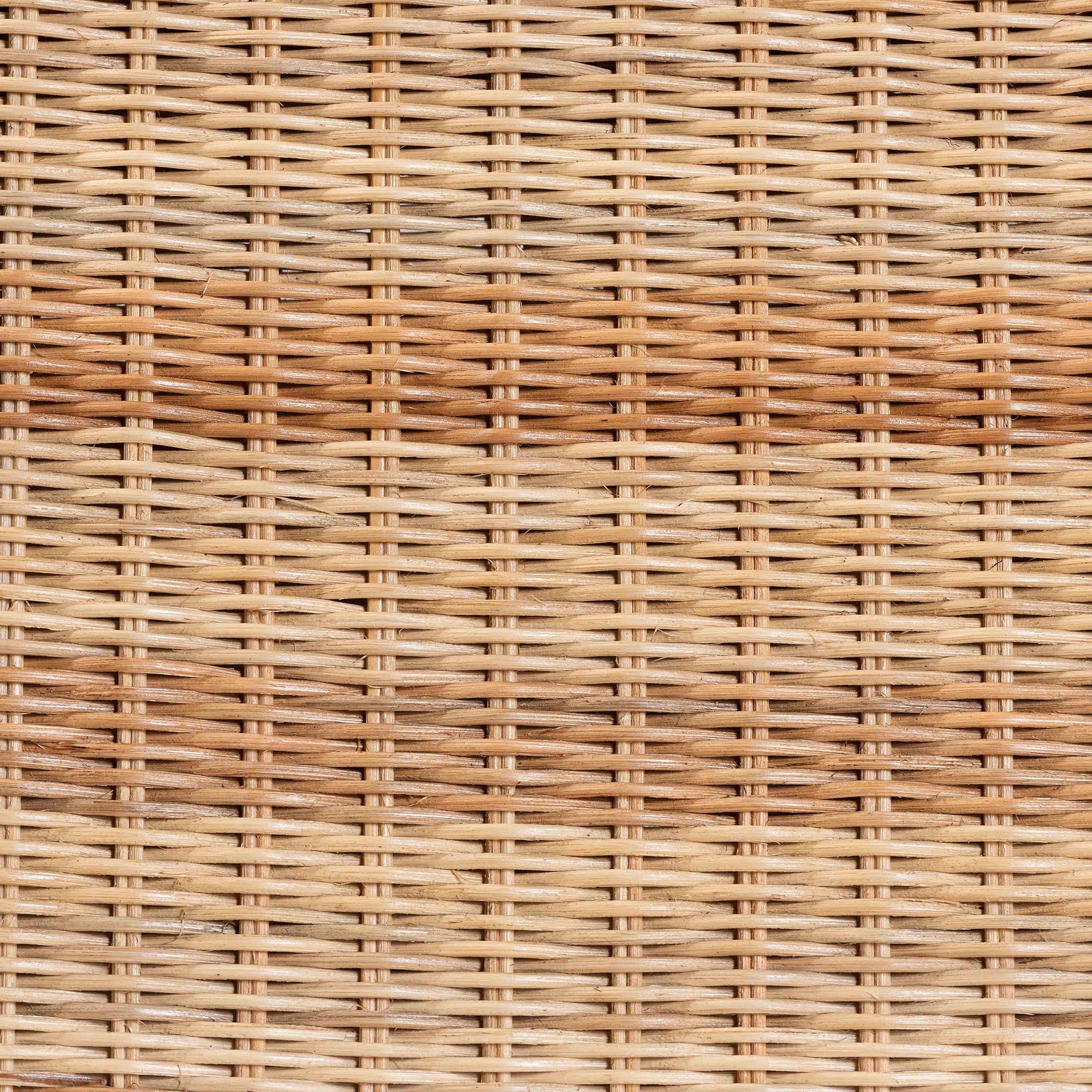 Dyna Natural Rattan Dining Chair - Handwoven Wicker Side Chair with Removable Cushion and Loop Backrest, Boho Coastal Seating for Dining Room or Kitchen
