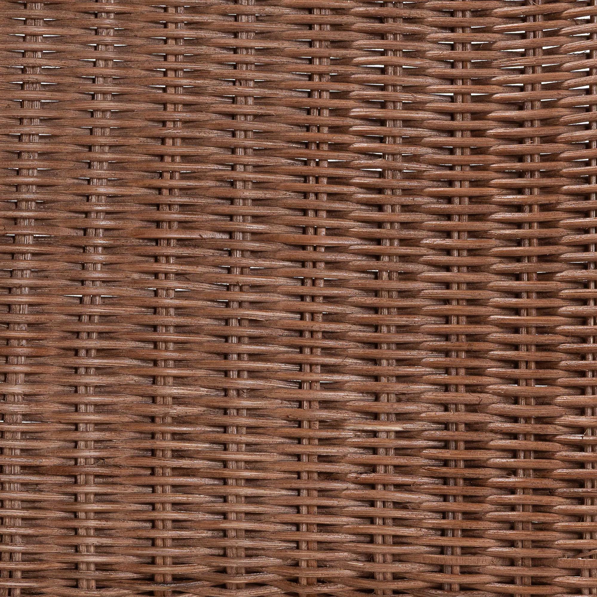 Rivan Natural Rattan Dining Chair - Handcrafted Wicker Accent Chair with Woven Back and Cushioned Seat, Boho Coastal Seating for Dining Room or Kitchen