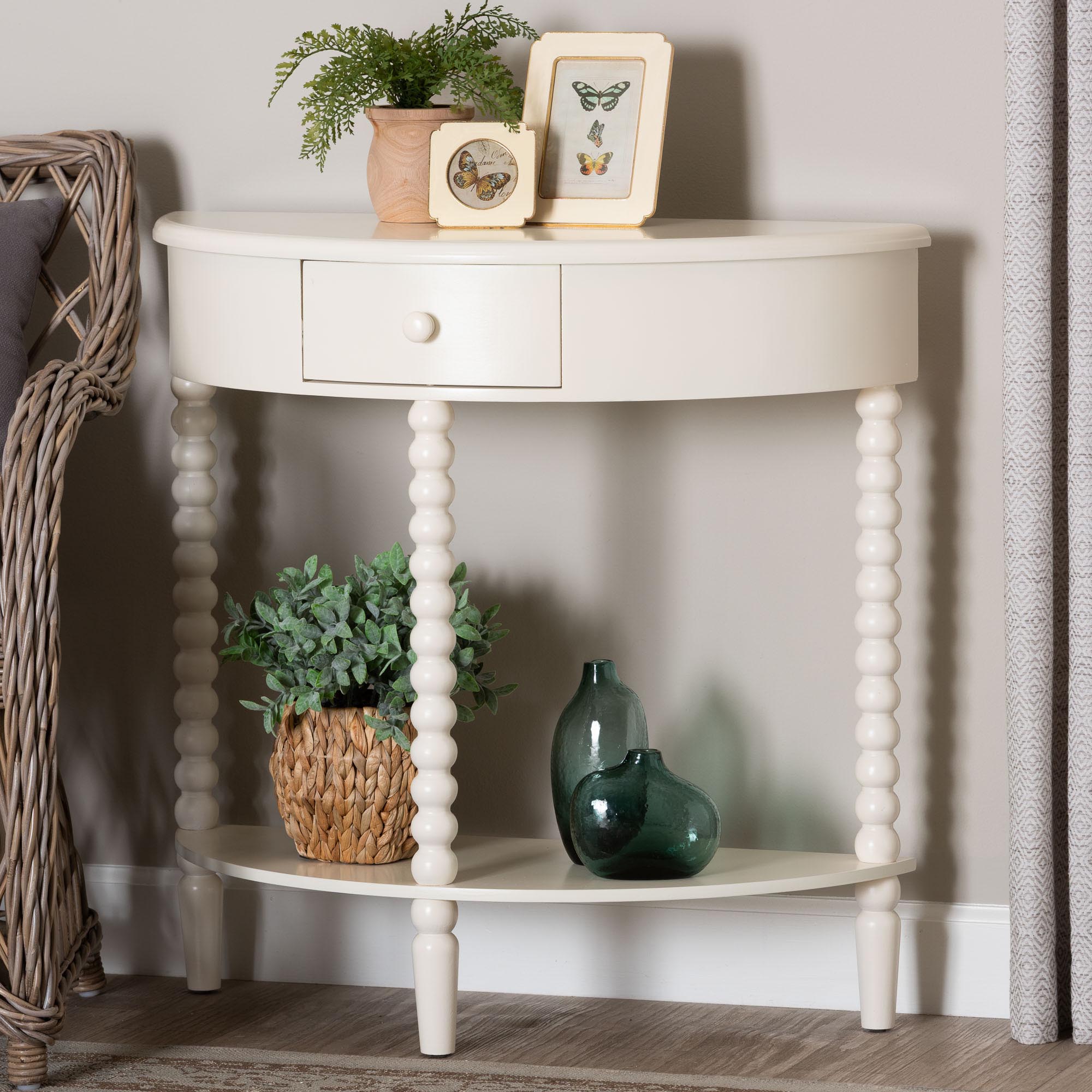 Caruso Suar Wood Console Table - Live Edge Statement Table for Entryway or Living Room