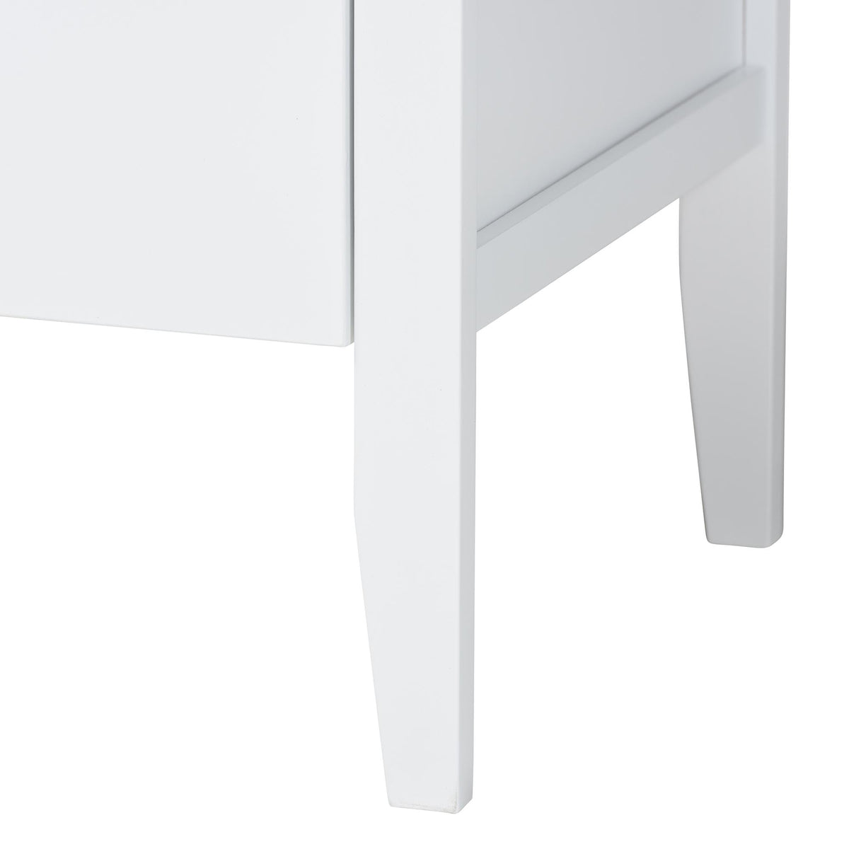 Lara Dresser - 6-Drawer Bedroom Storage Chest with Laser-Cut Geometric Overlay for Clothing and Organization, White