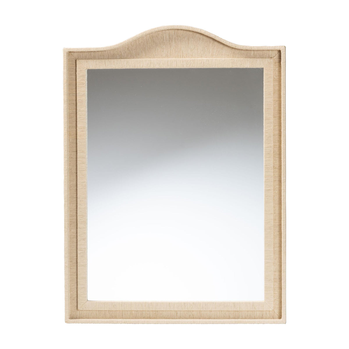 Lailan Woven Grasscloth Mirror, Rectangle, Beige