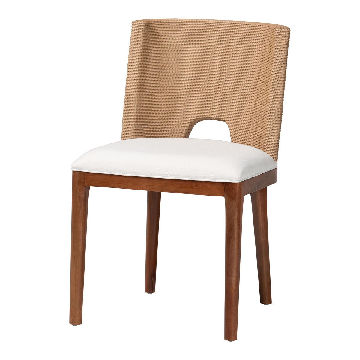 Norely Dining Chair with Woven Seagrass Back