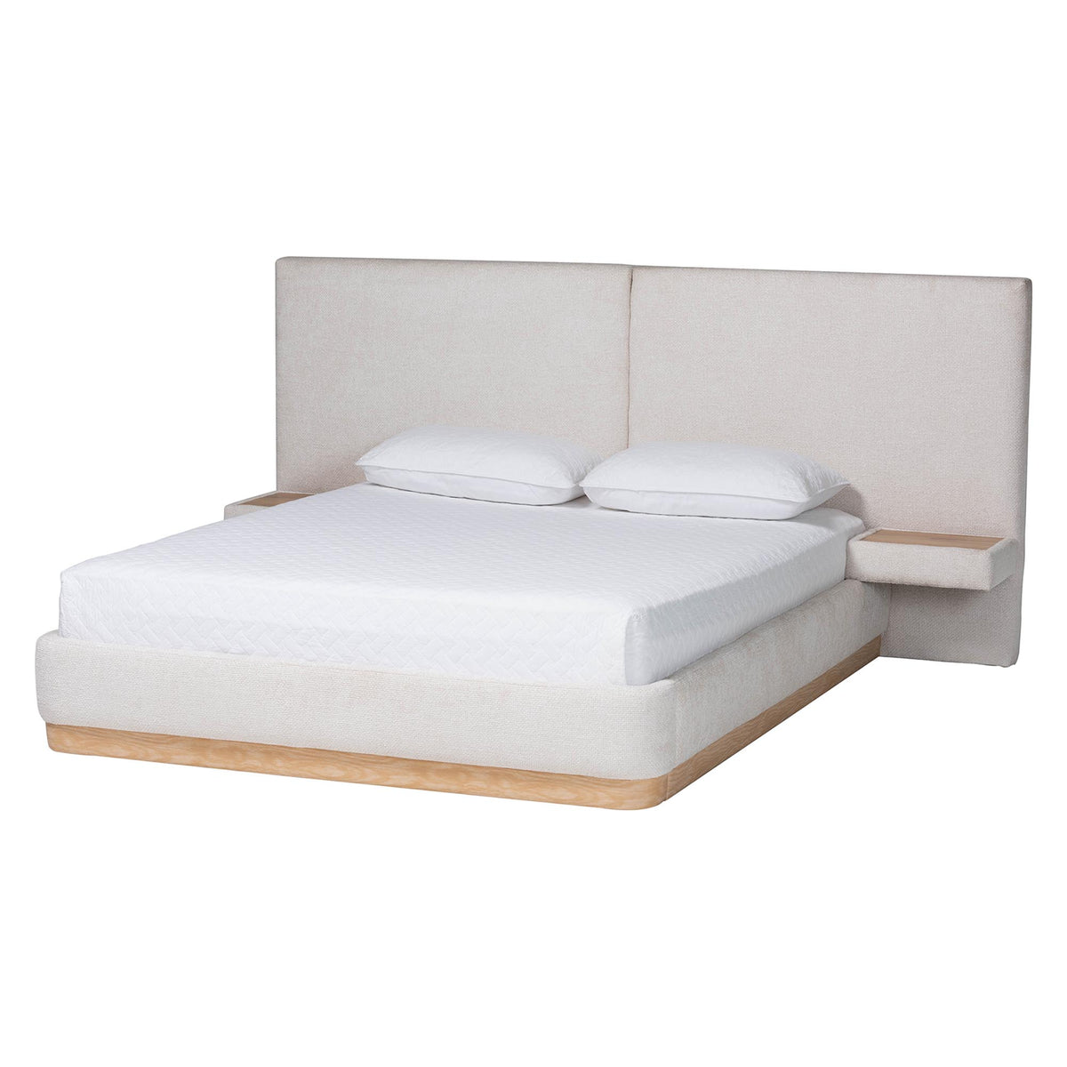 Jacinta Platform Bed with Floating Nightstands, Queen