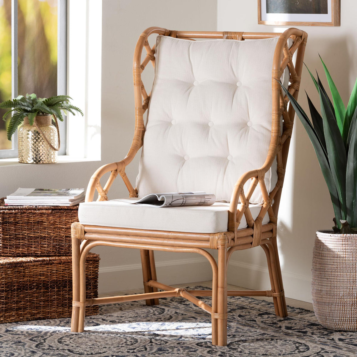 Todd Natural Rattan Armchair