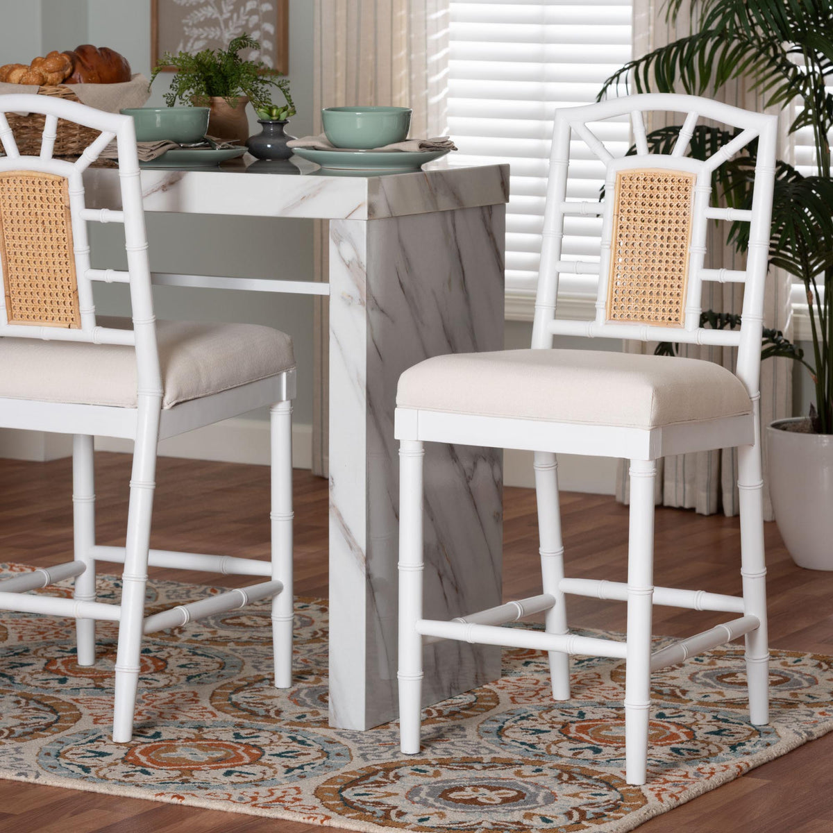 Victor Counter Stool, White