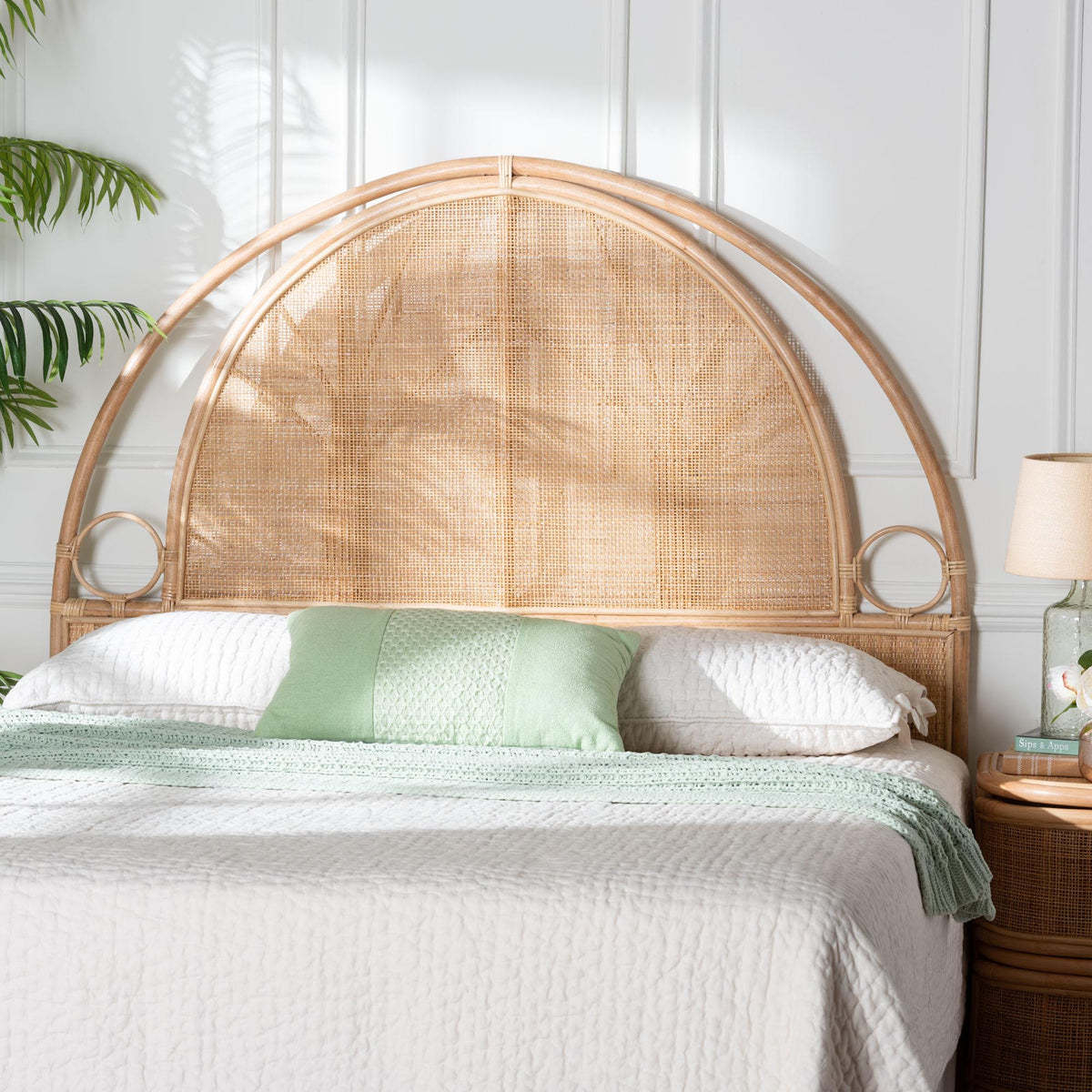 Kang Natural Rattan Standalone Headboard, King