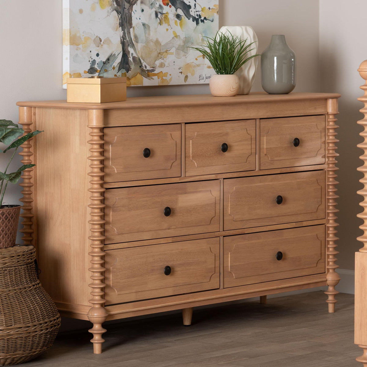 Neviah 7-Drawer Dresser, Beech Brown