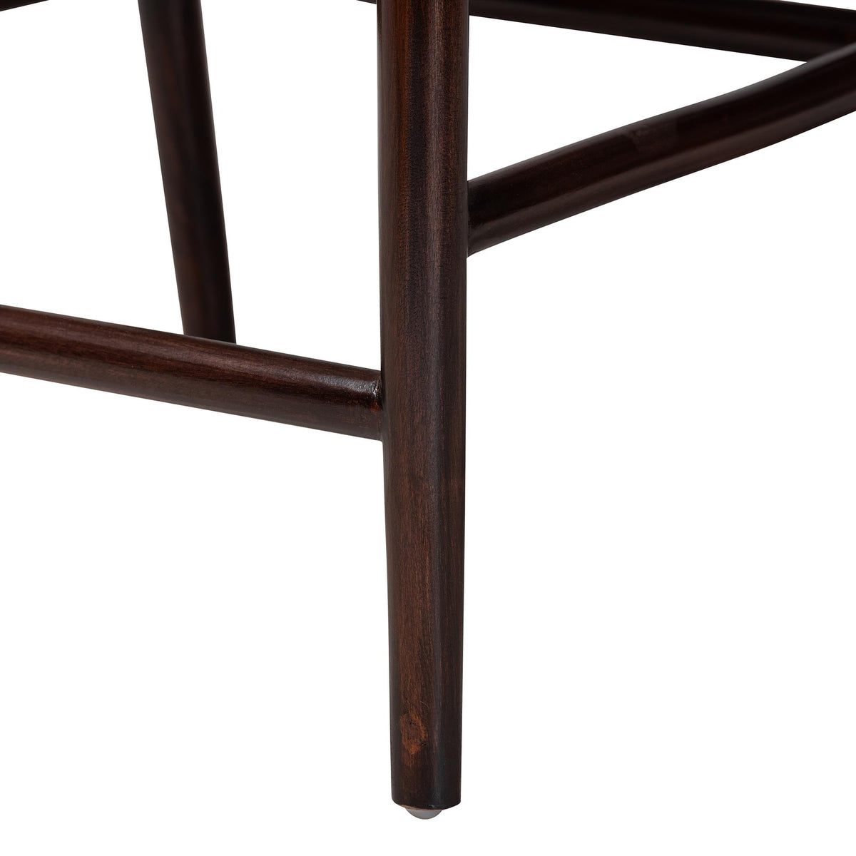 Vero Mahogany Wood and Seagrass Counter Stool, Dark Brown