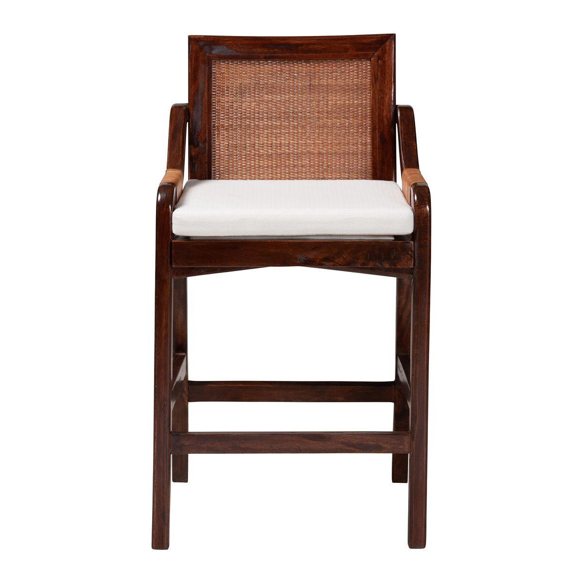 Fairmont Natural Rattan Wrapped Counter Stool, Honey
