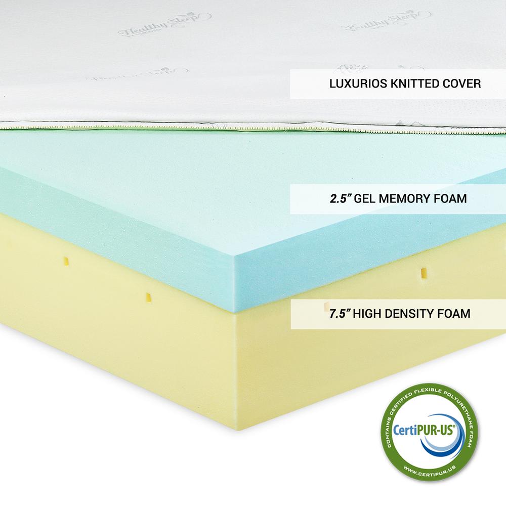Pauline Furinno Angeland King Gel Memory Foam Mattress – 10-Inch Plush Support for Pressure Relief