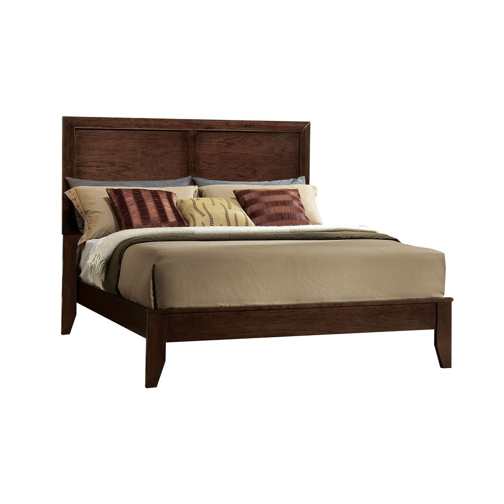 Maharaj Madison Collection Eastern King Wood Bed – Sleek Panel Style & Sturdy Frame