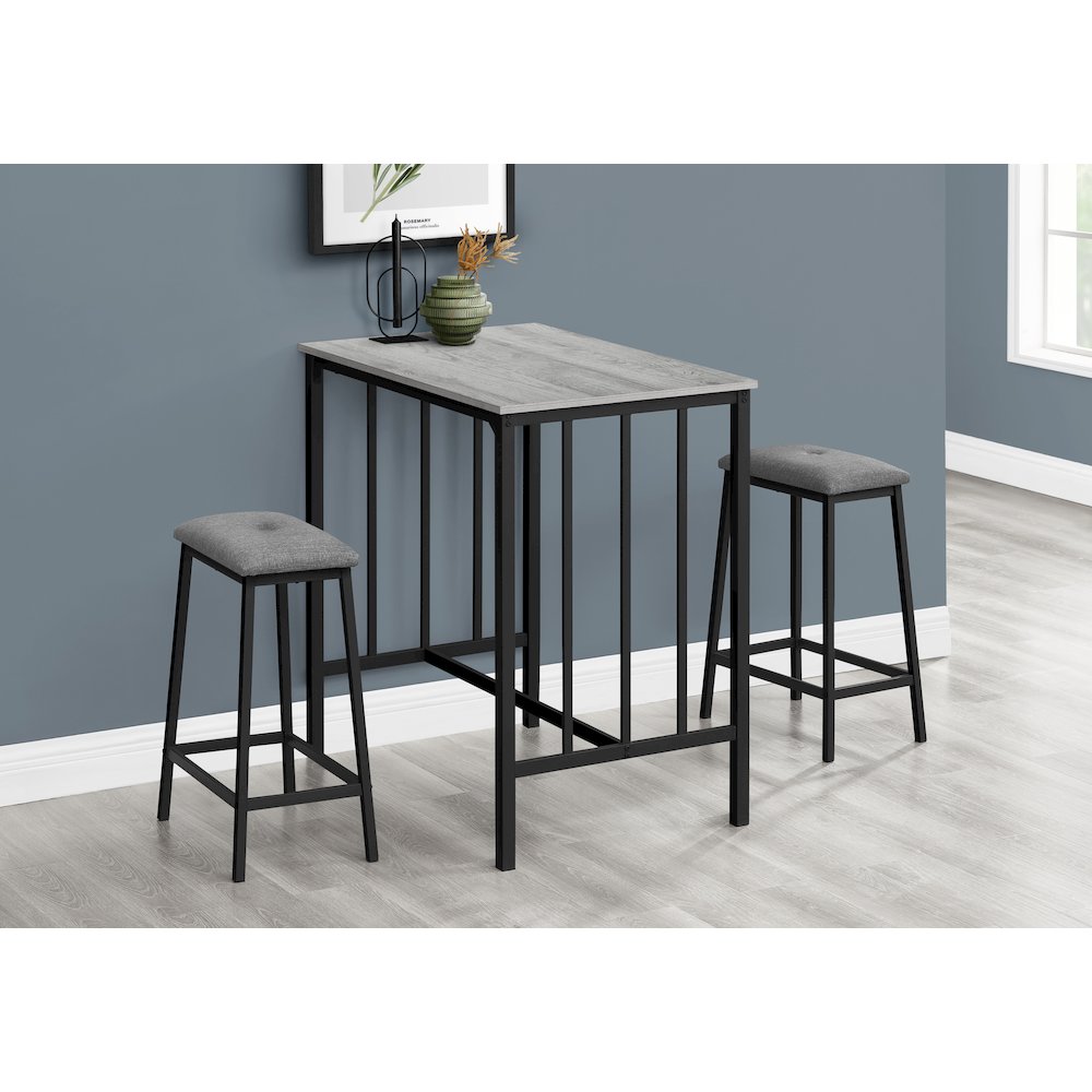 Leandro - Dining Set 3pcs Set Counter Height 36" Rectangular Small Kitchen
