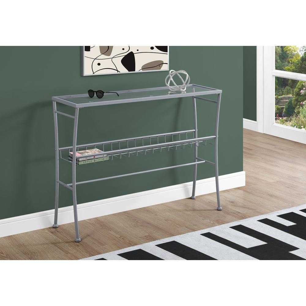Gatria - Accent Table Console Entryway Narrow Sofa Living Room Bedroom Clear