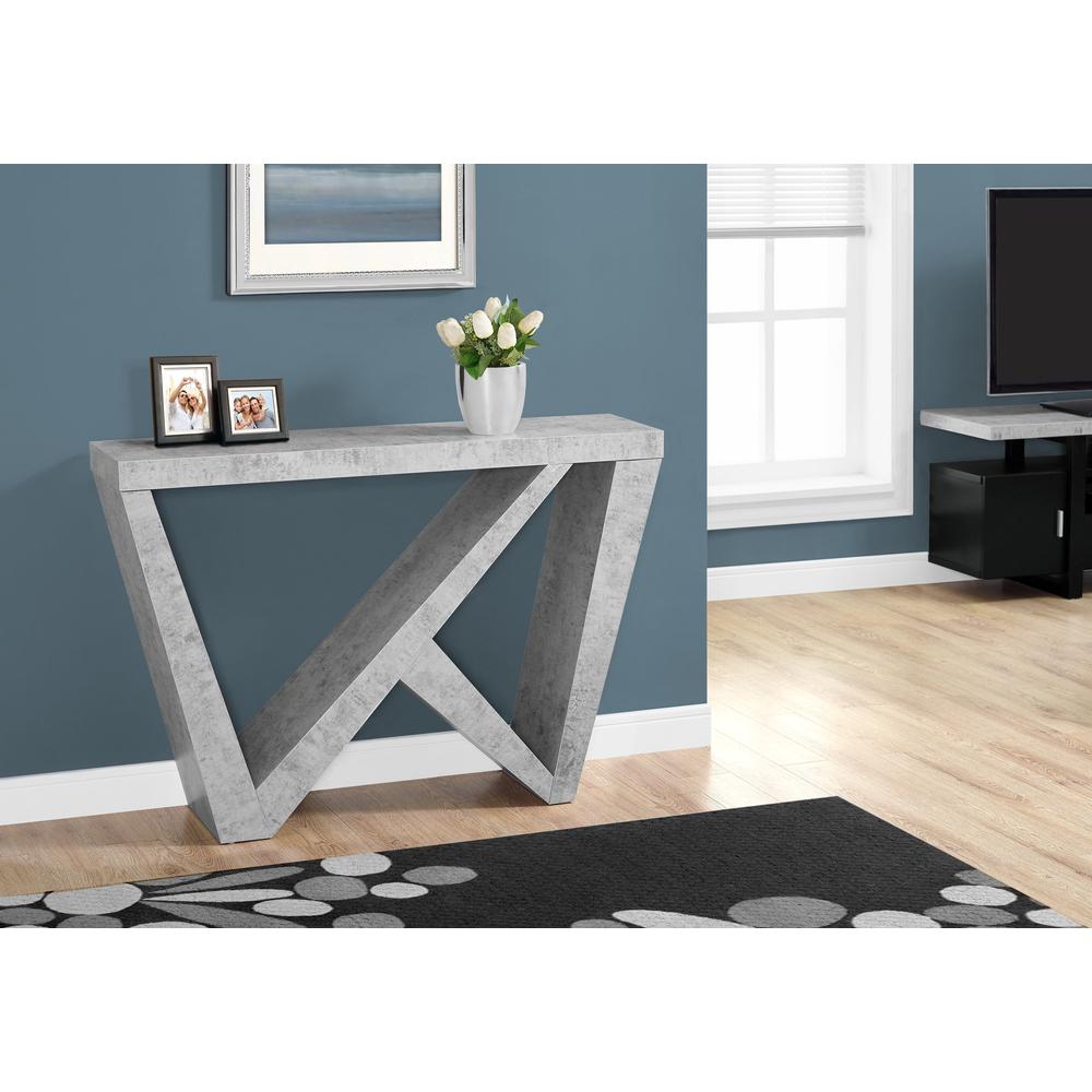 Agustus - Accent Table Console Entryway Narrow Sofa Living Room Bedroom Grey