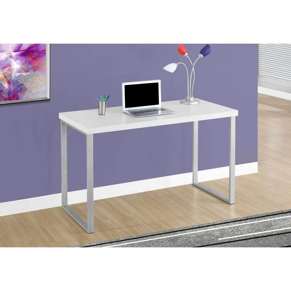 Nada - Computer Desk Home Office Laptop 48"L Work White Laminate Grey