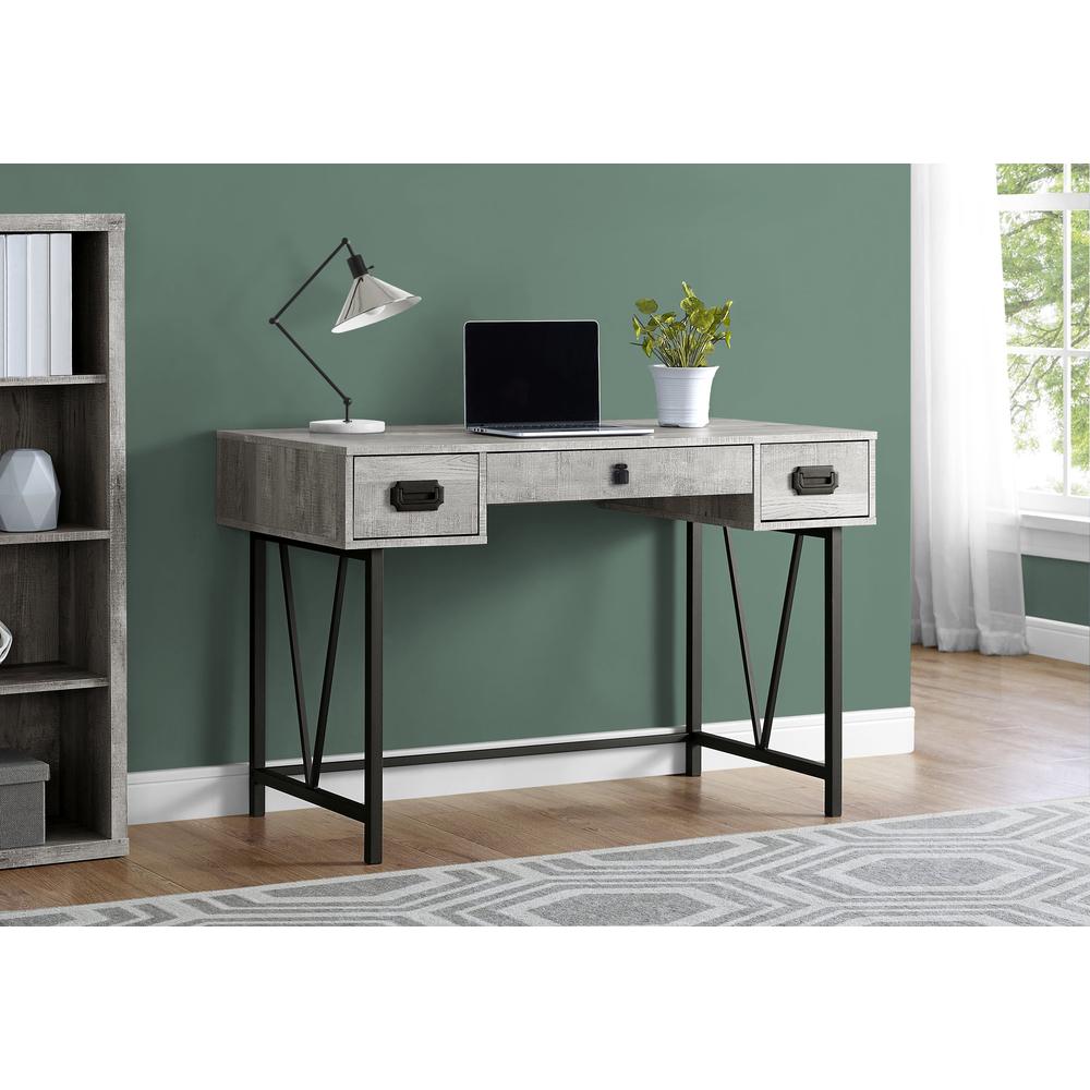 Amena - Computer Desk Home Office Laptop Storage Drawers 48"L Work Grey