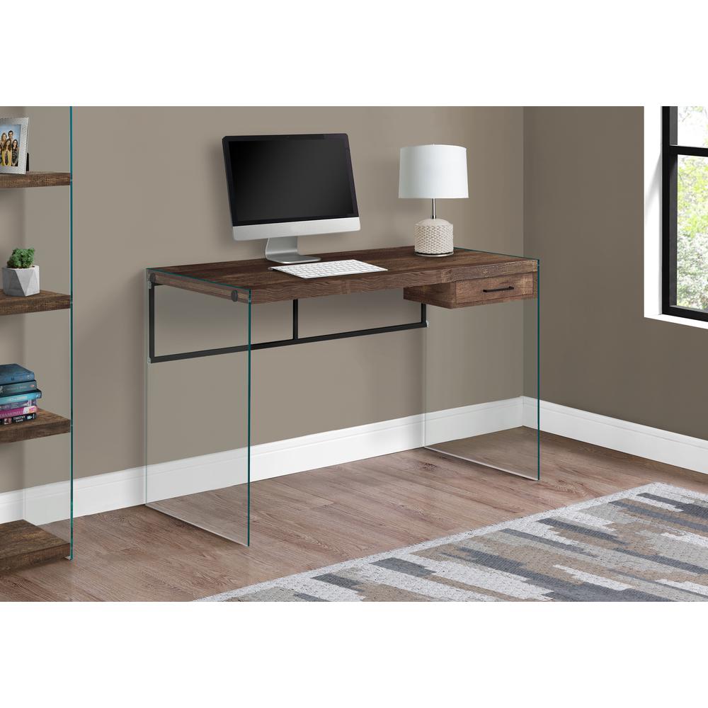 Keagan - Computer Desk Home Office Laptop Storage Drawers 48"L Work Brown