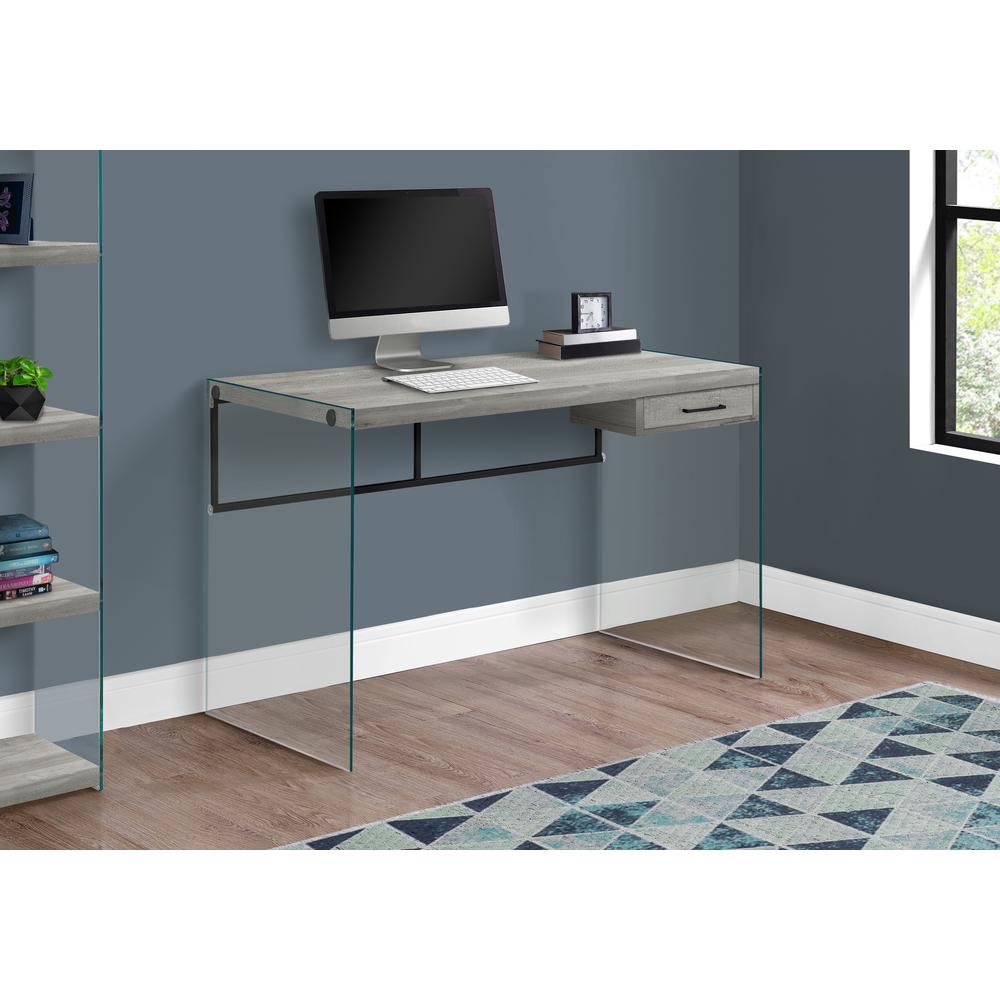 Becker - Computer Desk Home Office Laptop Storage Drawers 48"L Work Grey
