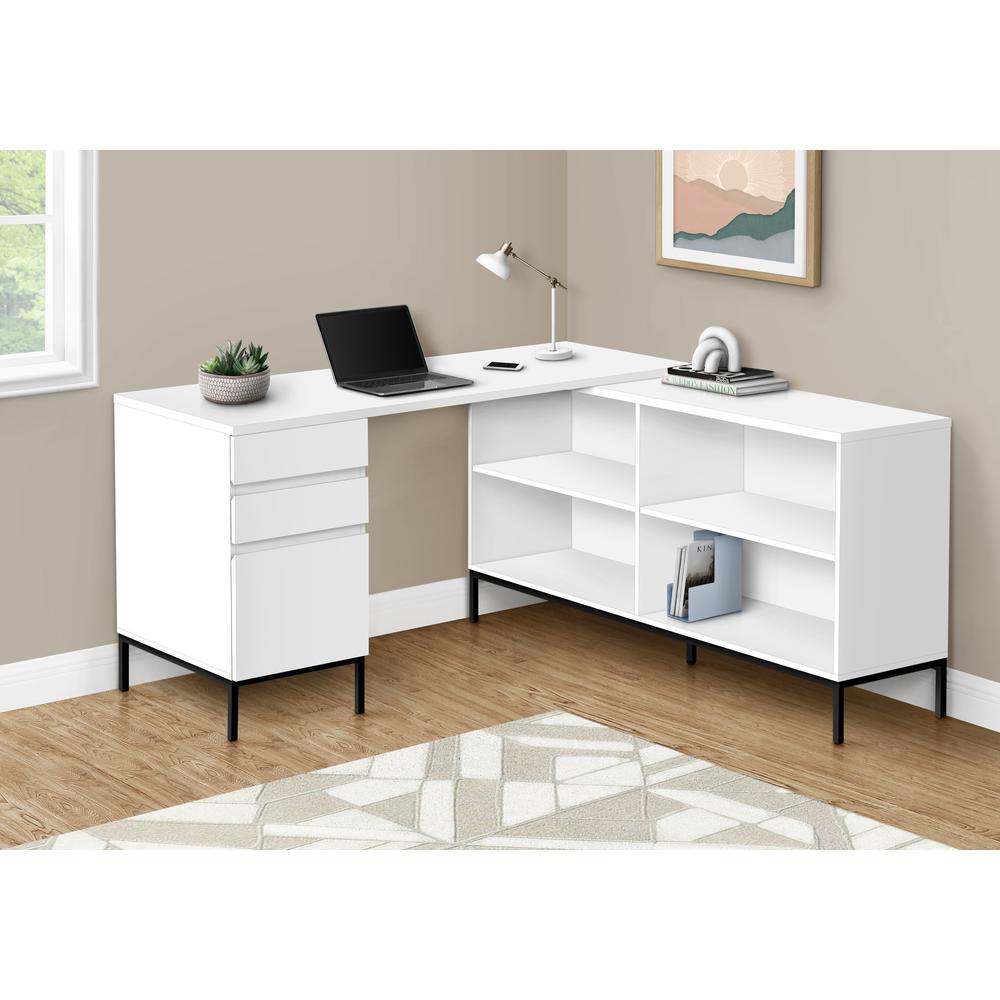 Ryo - Computer Desk Home Office Corner Storage Drawers 60"L L Shape