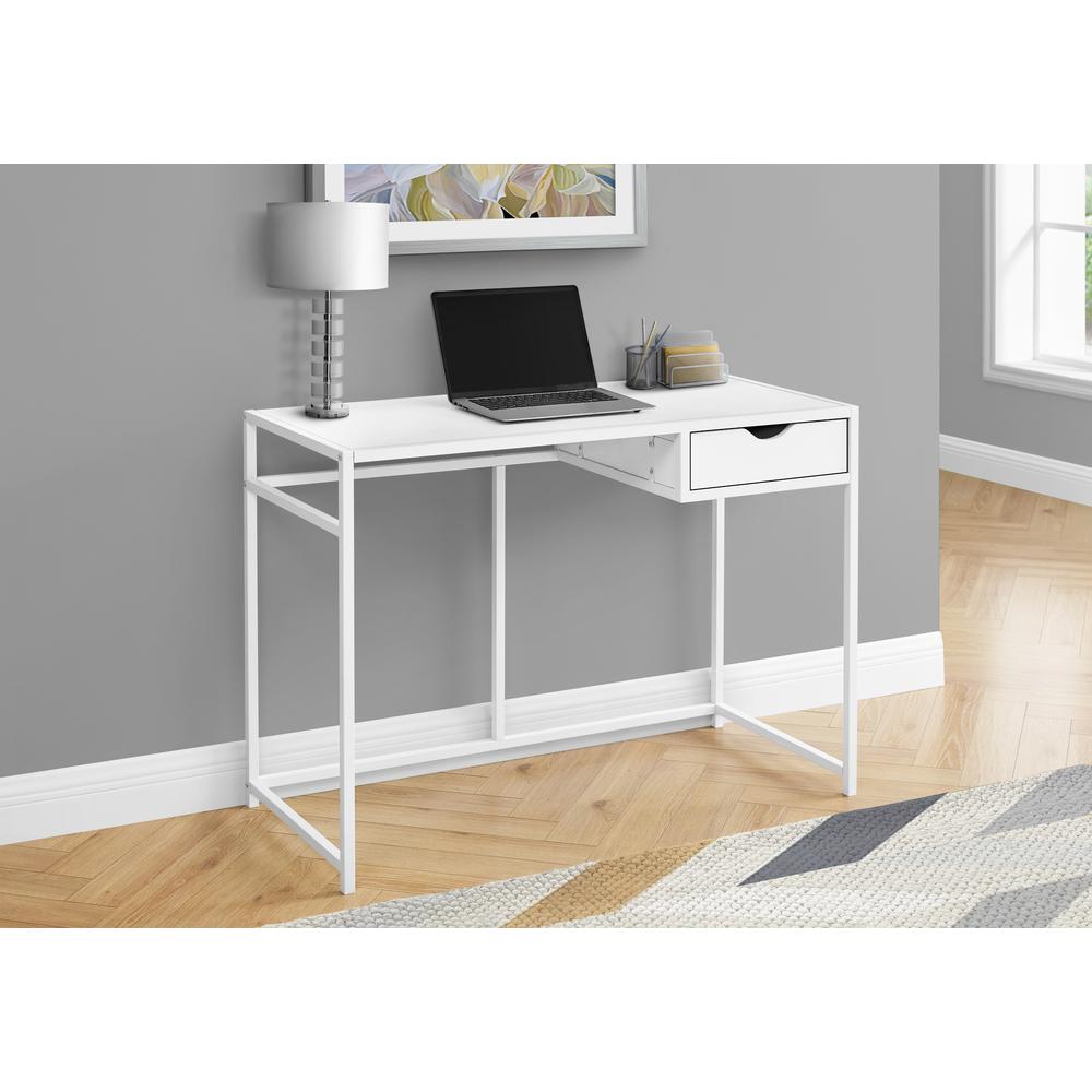 Barrett - Computer Desk Home Office Laptop Storage Drawer 42"L Work White