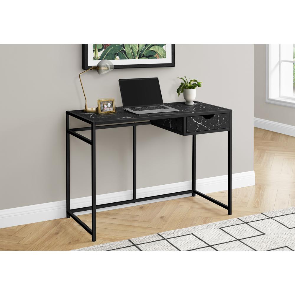 Jaspen - Computer Desk Home Office Laptop Storage Drawer 42"L Work Black