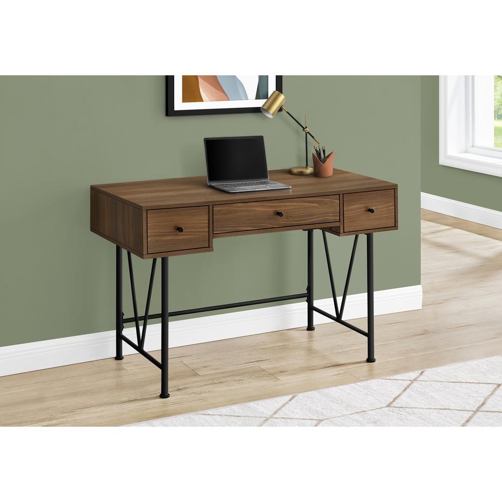 Parkin - Computer Desk Home Office Laptop Storage Drawers 48"L Work Walnut
