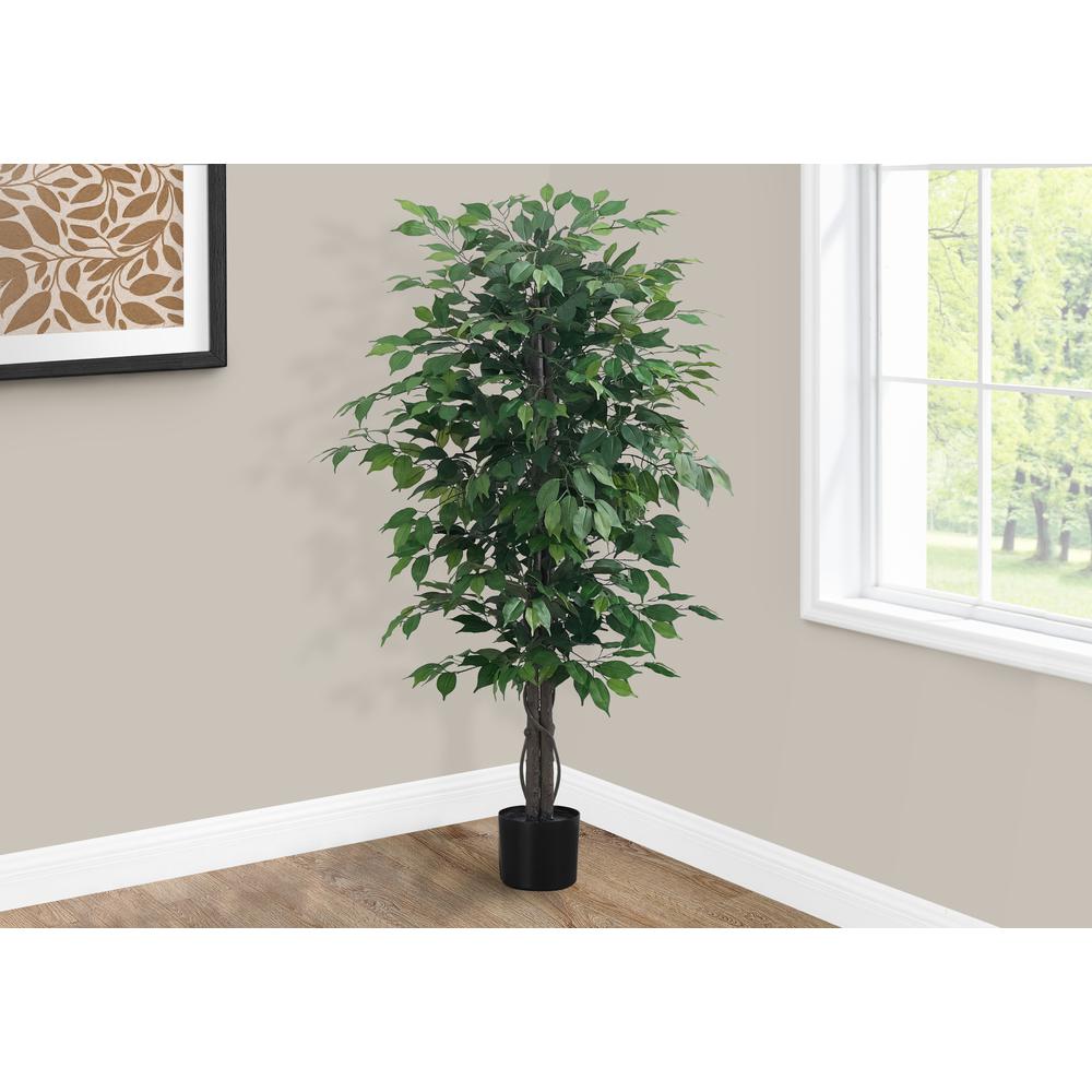 Sereno - Artificial Plant 58" Tall Ficus Tree Indoor Faux Fake Floor