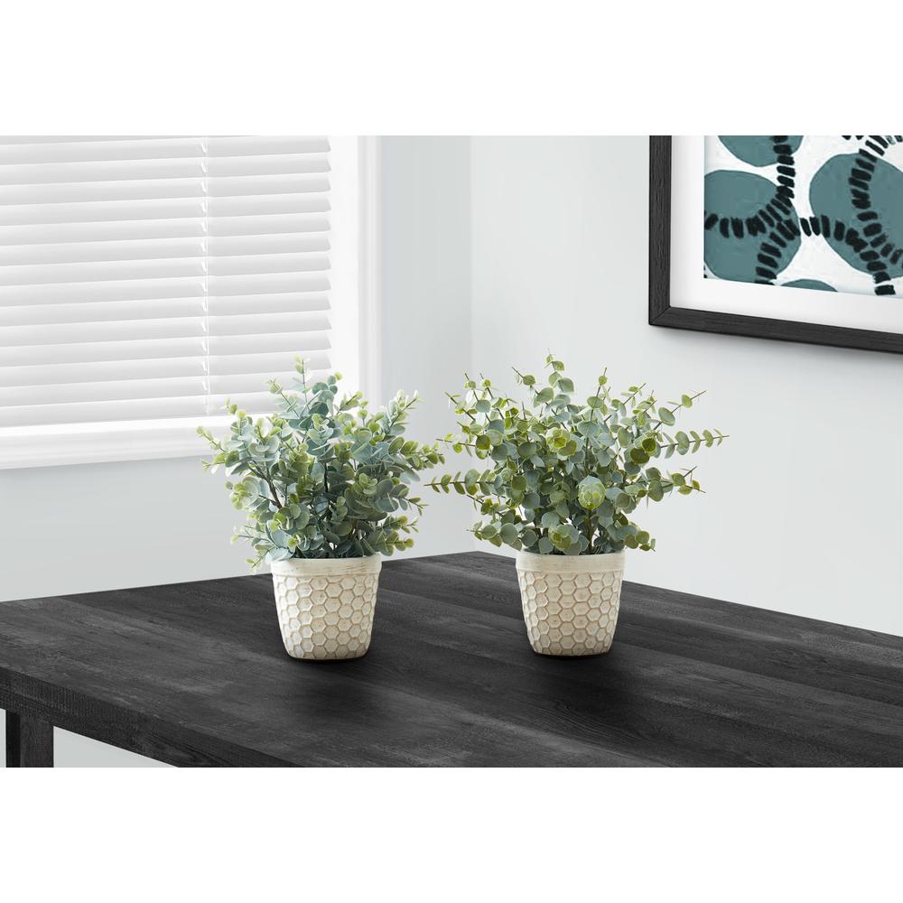 Rachana - Artificial Plant 13" Tall Eucalyptus Grass Indoor Faux Fake Table
