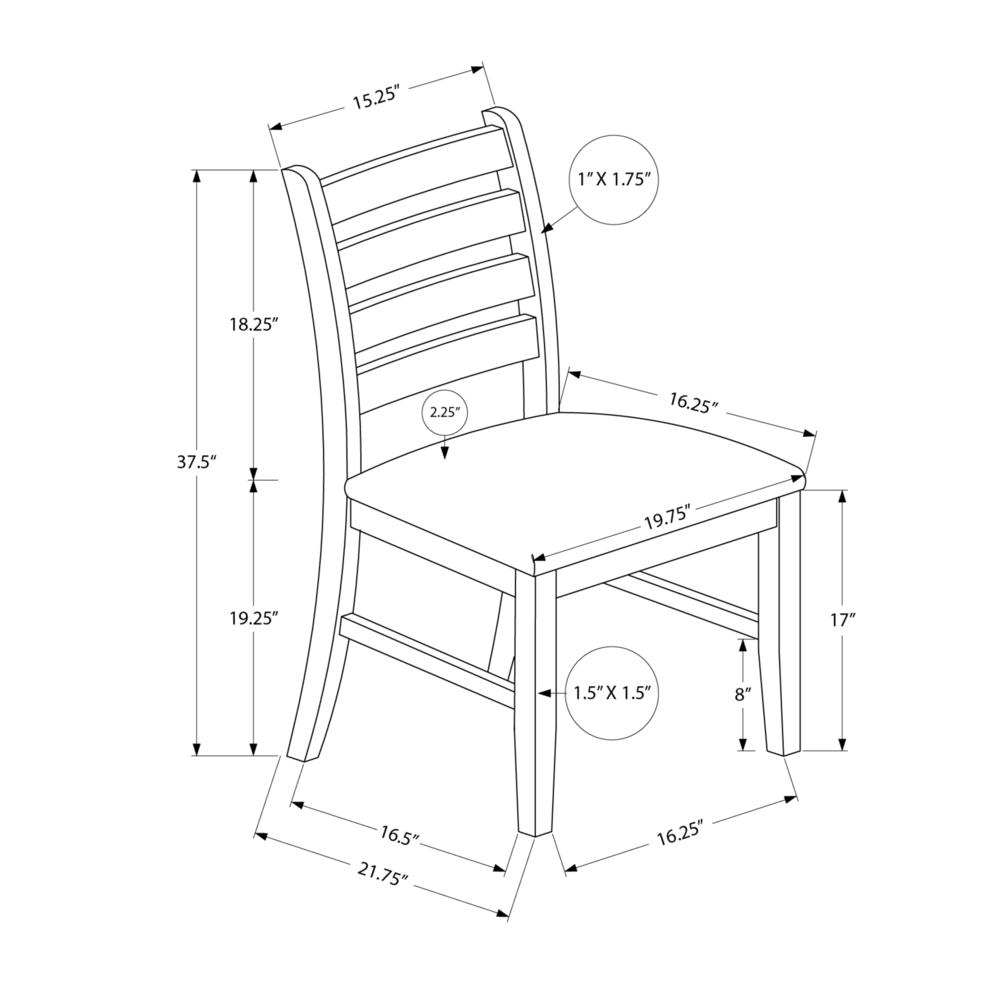 Colette - Dining Chair 37" Height Set Of 2 Dining Room Kitchen