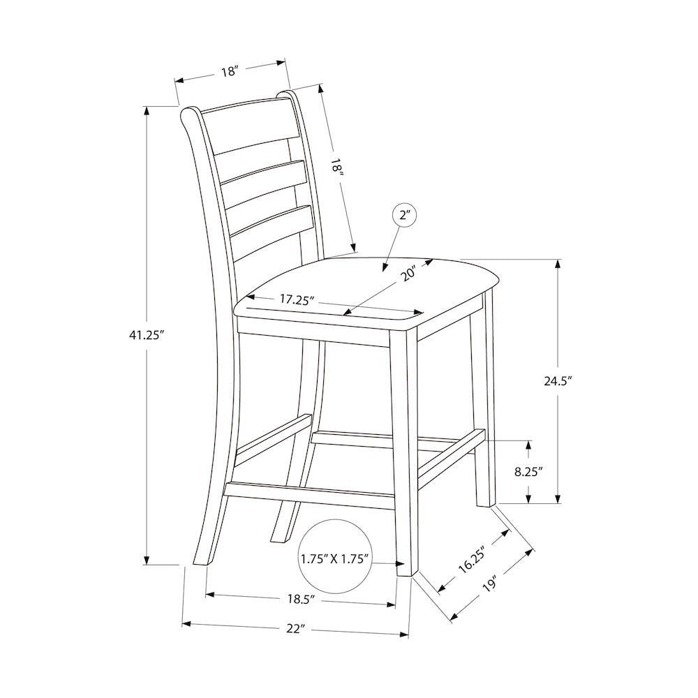 Maxi - Dining Chair 44" Height Counter Height Dining Room Kitchen Set