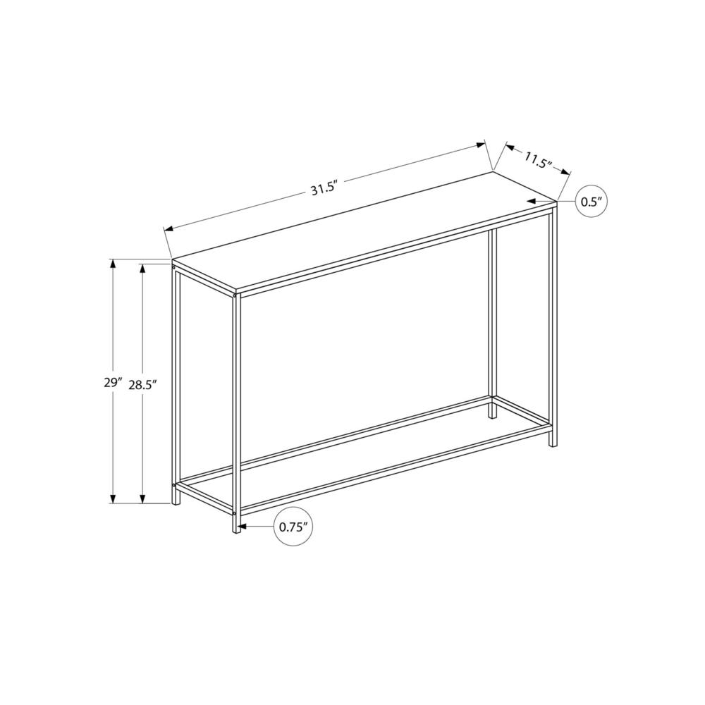 Alonzo - Accent Table Console Entryway Narrow Sofa Living Room Bedroom White